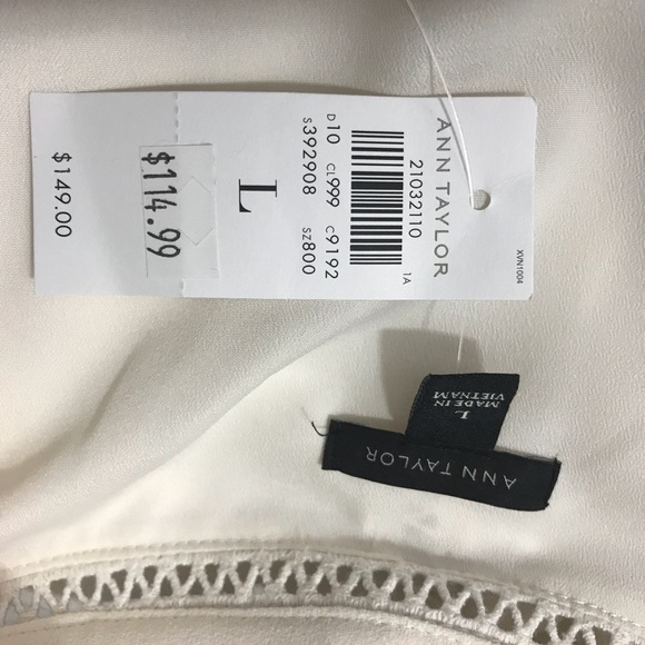 NWT Ann Taylor Kimono Dress Etched Hem v neck - Picture 8 of 8